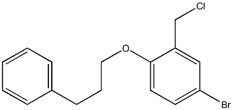 4-bromo-2-(chloromethyl)-1-(3-phenylpropoxy)benzene Struktur