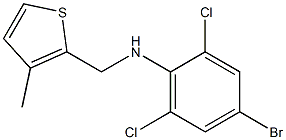 4-bromo-2,6-dichloro-N-[(3-methylthiophen-2-yl)methyl]aniline Struktur