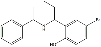 4-bromo-2-{1-[(1-phenylethyl)amino]propyl}phenol Struktur