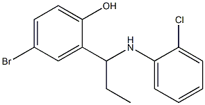 4-bromo-2-{1-[(2-chlorophenyl)amino]propyl}phenol Struktur