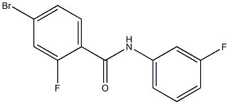 4-bromo-2-fluoro-N-(3-fluorophenyl)benzamide Struktur