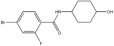 4-bromo-2-fluoro-N-(4-hydroxycyclohexyl)benzamide Struktur