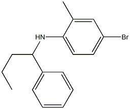 4-bromo-2-methyl-N-(1-phenylbutyl)aniline Struktur