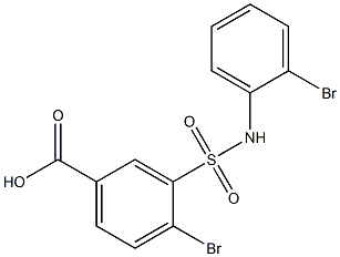 4-bromo-3-[(2-bromophenyl)sulfamoyl]benzoic acid Struktur