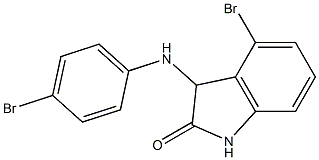 4-bromo-3-[(4-bromophenyl)amino]-2,3-dihydro-1H-indol-2-one Struktur