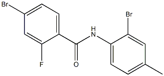 4-bromo-N-(2-bromo-4-methylphenyl)-2-fluorobenzamide Struktur