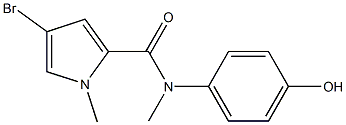 4-bromo-N-(4-hydroxyphenyl)-N,1-dimethyl-1H-pyrrole-2-carboxamide Struktur