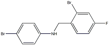 4-bromo-N-[(2-bromo-4-fluorophenyl)methyl]aniline Struktur