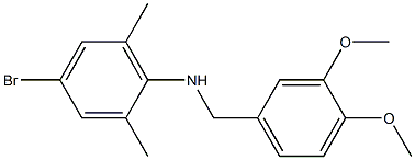 4-bromo-N-[(3,4-dimethoxyphenyl)methyl]-2,6-dimethylaniline Struktur