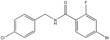 4-bromo-N-[(4-chlorophenyl)methyl]-2-fluorobenzamide Struktur