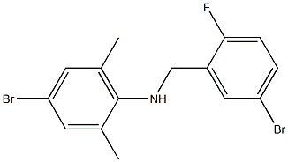 4-bromo-N-[(5-bromo-2-fluorophenyl)methyl]-2,6-dimethylaniline Struktur