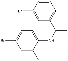 4-bromo-N-[1-(3-bromophenyl)ethyl]-2-methylaniline Struktur