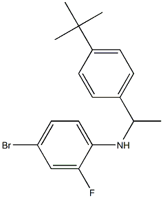 4-bromo-N-[1-(4-tert-butylphenyl)ethyl]-2-fluoroaniline Struktur