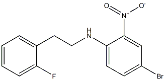 4-bromo-N-[2-(2-fluorophenyl)ethyl]-2-nitroaniline Struktur