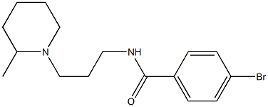 4-bromo-N-[3-(2-methylpiperidin-1-yl)propyl]benzamide Struktur