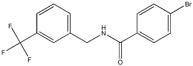 4-bromo-N-{[3-(trifluoromethyl)phenyl]methyl}benzamide Struktur