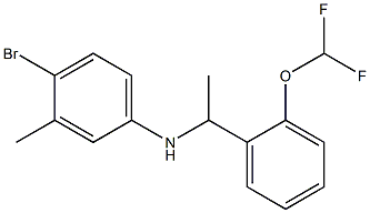 4-bromo-N-{1-[2-(difluoromethoxy)phenyl]ethyl}-3-methylaniline Struktur