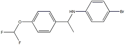 4-bromo-N-{1-[4-(difluoromethoxy)phenyl]ethyl}aniline Struktur