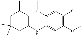 4-chloro-2,5-dimethoxy-N-(3,3,5-trimethylcyclohexyl)aniline Struktur