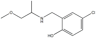 4-chloro-2-{[(1-methoxypropan-2-yl)amino]methyl}phenol Struktur