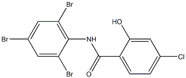 4-chloro-2-hydroxy-N-(2,4,6-tribromophenyl)benzamide Struktur