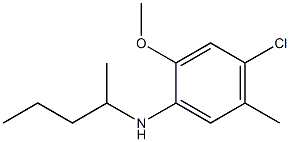 4-chloro-2-methoxy-5-methyl-N-(pentan-2-yl)aniline Struktur