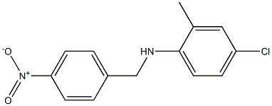 4-chloro-2-methyl-N-[(4-nitrophenyl)methyl]aniline Struktur