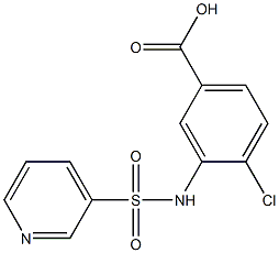 4-chloro-3-(pyridine-3-sulfonamido)benzoic acid Struktur