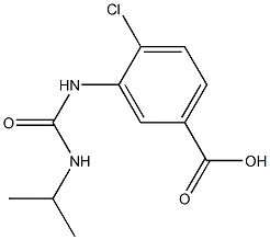 4-chloro-3-[(propan-2-ylcarbamoyl)amino]benzoic acid Struktur