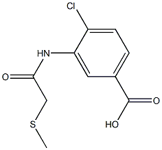 4-chloro-3-[2-(methylsulfanyl)acetamido]benzoic acid Struktur