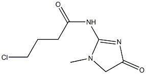 4-chloro-N-(1-methyl-4-oxo-4,5-dihydro-1H-imidazol-2-yl)butanamide Struktur