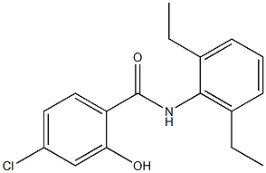 4-chloro-N-(2,6-diethylphenyl)-2-hydroxybenzamide Struktur