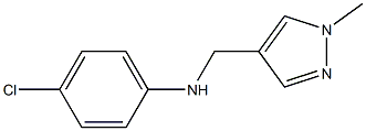 4-chloro-N-[(1-methyl-1H-pyrazol-4-yl)methyl]aniline Struktur