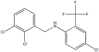 4-chloro-N-[(2,3-dichlorophenyl)methyl]-2-(trifluoromethyl)aniline Struktur