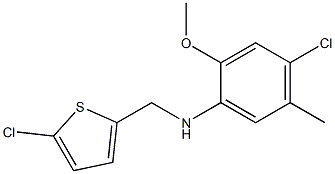 4-chloro-N-[(5-chlorothiophen-2-yl)methyl]-2-methoxy-5-methylaniline Struktur