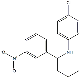 4-chloro-N-[1-(3-nitrophenyl)butyl]aniline Struktur