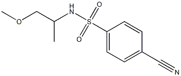 4-cyano-N-(2-methoxy-1-methylethyl)benzenesulfonamide Struktur