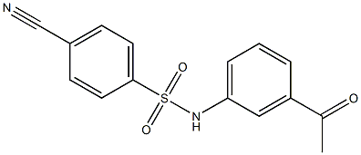 4-cyano-N-(3-acetylphenyl)benzene-1-sulfonamide Struktur