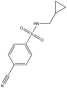 4-cyano-N-(cyclopropylmethyl)benzenesulfonamide Struktur