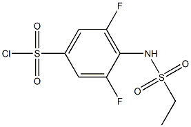 4-ethanesulfonamido-3,5-difluorobenzene-1-sulfonyl chloride Struktur