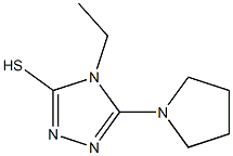 4-ethyl-5-pyrrolidin-1-yl-4H-1,2,4-triazole-3-thiol Struktur