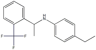 4-ethyl-N-{1-[2-(trifluoromethyl)phenyl]ethyl}aniline Struktur