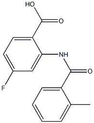 4-fluoro-2-[(2-methylbenzoyl)amino]benzoic acid Struktur