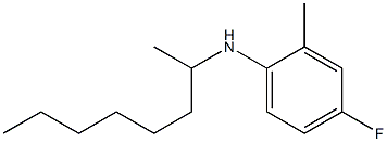 4-fluoro-2-methyl-N-(octan-2-yl)aniline Struktur