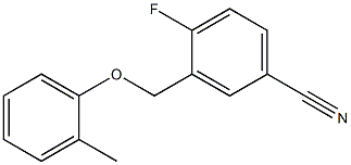 4-fluoro-3-(2-methylphenoxymethyl)benzonitrile Struktur