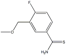 4-fluoro-3-(methoxymethyl)benzenecarbothioamide Struktur