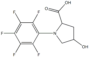 4-hydroxy-1-(pentafluorophenyl)pyrrolidine-2-carboxylic acid Struktur