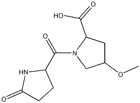 4-methoxy-1-[(5-oxopyrrolidin-2-yl)carbonyl]pyrrolidine-2-carboxylic acid Struktur