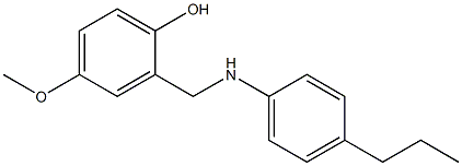 4-methoxy-2-{[(4-propylphenyl)amino]methyl}phenol Struktur