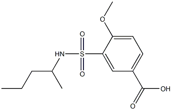 4-methoxy-3-(pentan-2-ylsulfamoyl)benzoic acid Struktur